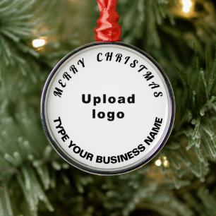 Business Christmas White Round Ornament