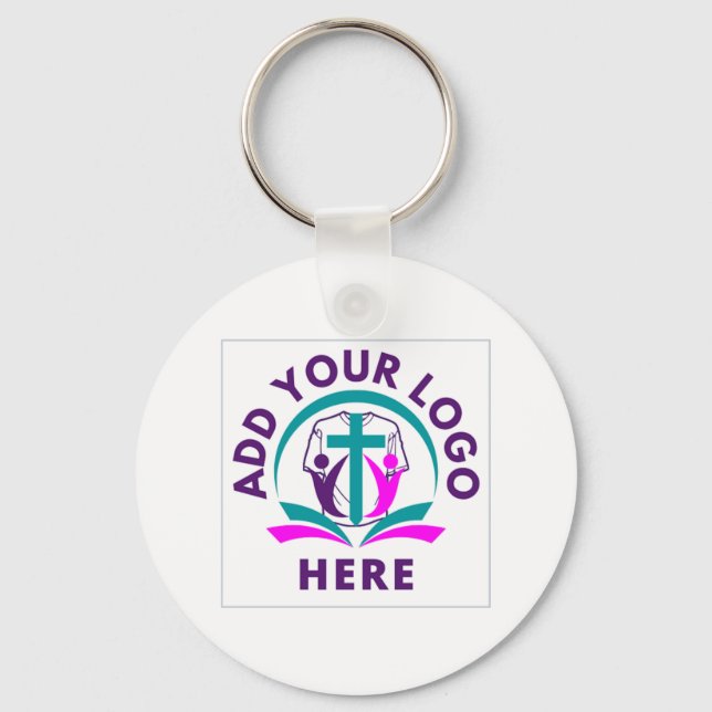 Business Church ADD YOUR LOGO Key Ring (Front)