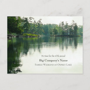 Business Church Weekend Camping Retreat lakeside Postcard