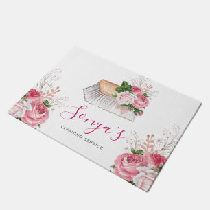Business Cleaning Service Watercolor Brush Doormat