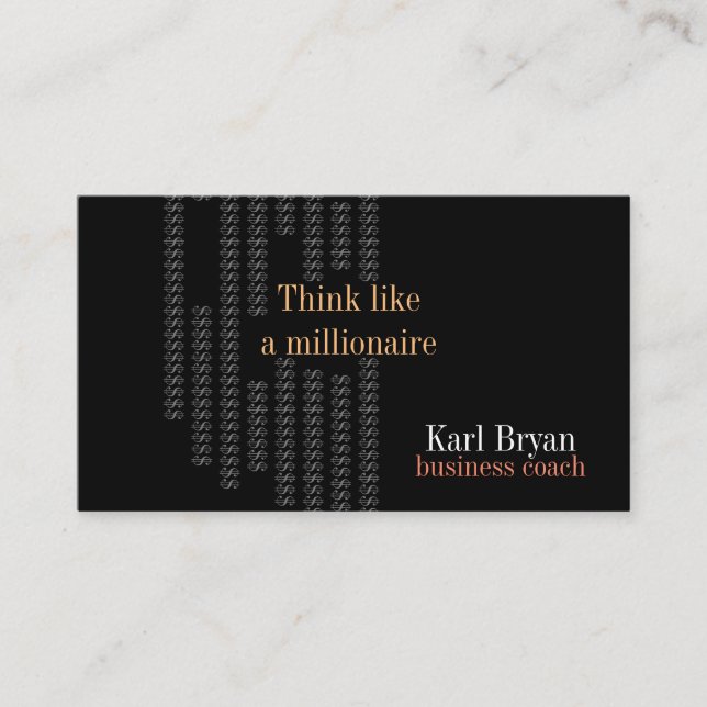 Business coach business card (Front)