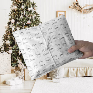 Business Company Add Custom Logo Merry Christmas  Tissue Paper