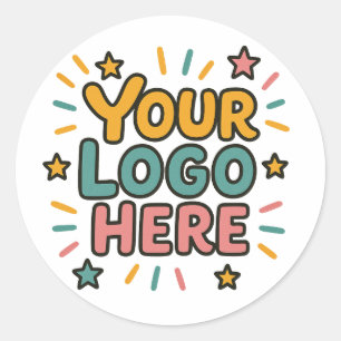 Business, Company, Advertising Your Logo Here Classic Round Sticker