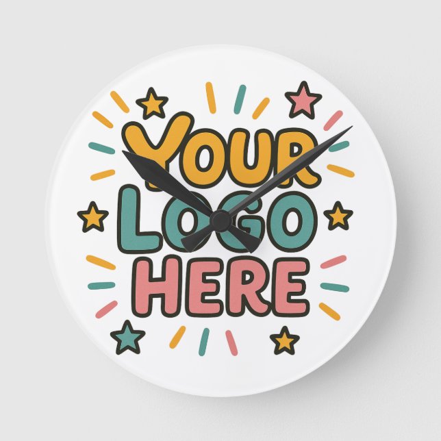 Business, Company, Advertising Your Logo Here Round Clock (Front)