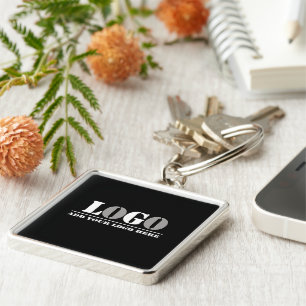 Business Company Black Create Your Own Picture   Key Ring