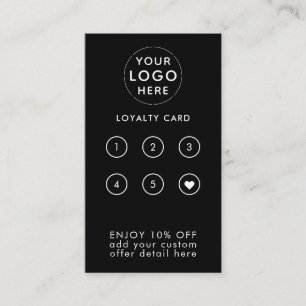 Business Company Corporate Logo Black Loyalty Business Card