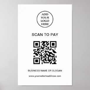 Business Company Corporate Logo Here Scan To Pay Poster
