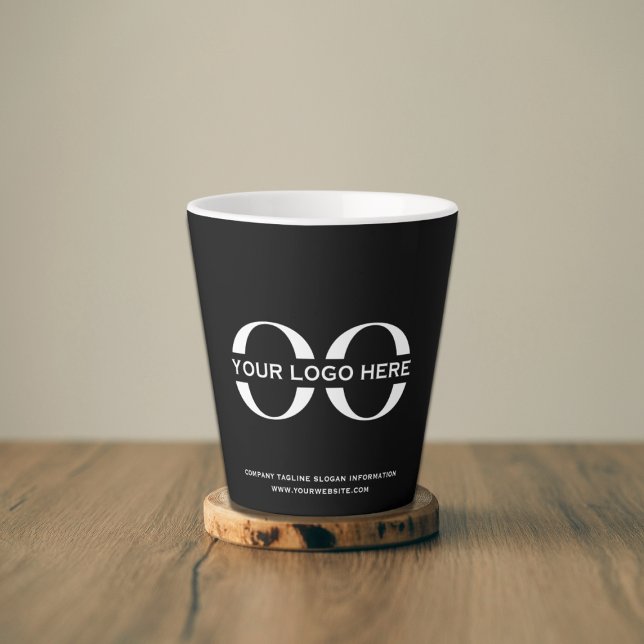 Business Company Corporate Logo Minimalist Latte Mug (Creator Uploaded)