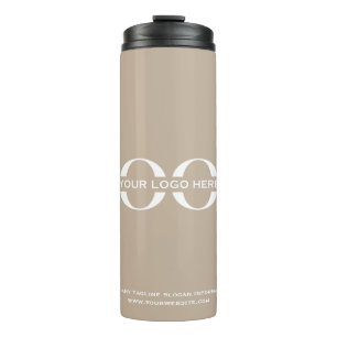 Business Company Corporate Logo Minimalist Thermal Tumbler