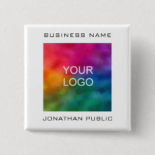 Business Company Corporate Logo Text Template 15 Cm Square Badge