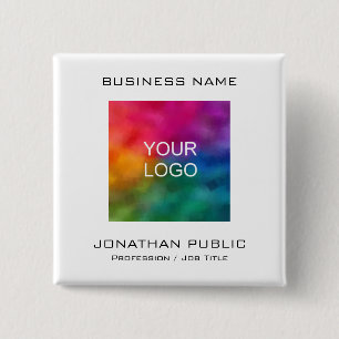 Business Company Corporate Logo Text Template 15 Cm Square Badge