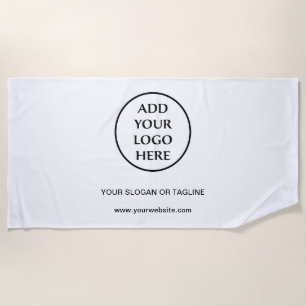 Business Company Corporate Professional Plain Logo Beach Towel
