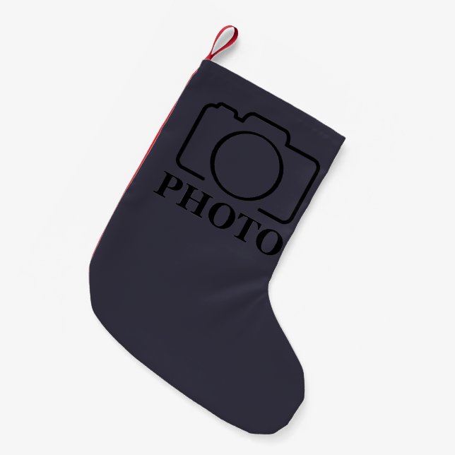 Business Company Create Your Own Custom Template Small Christmas Stocking (Front (Hanging))