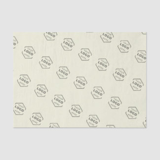 Business Company Custom Logo Beige Tissue Paper