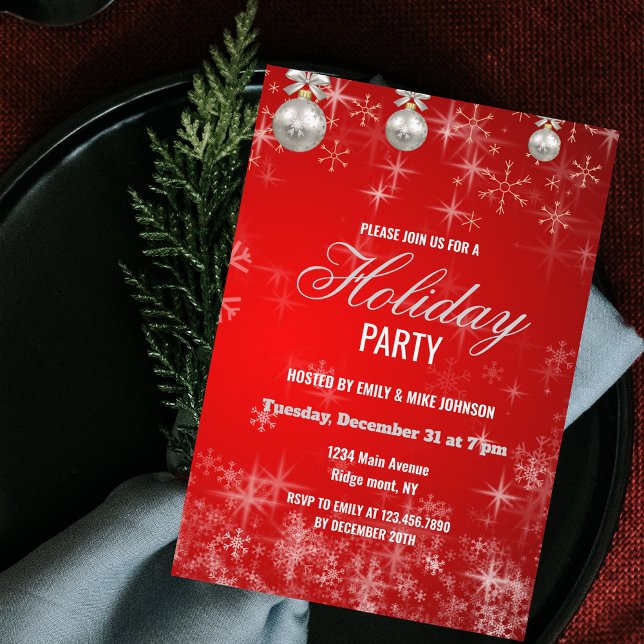 Business Company Employee Corporate holiday party Invitation (Creator Uploaded)