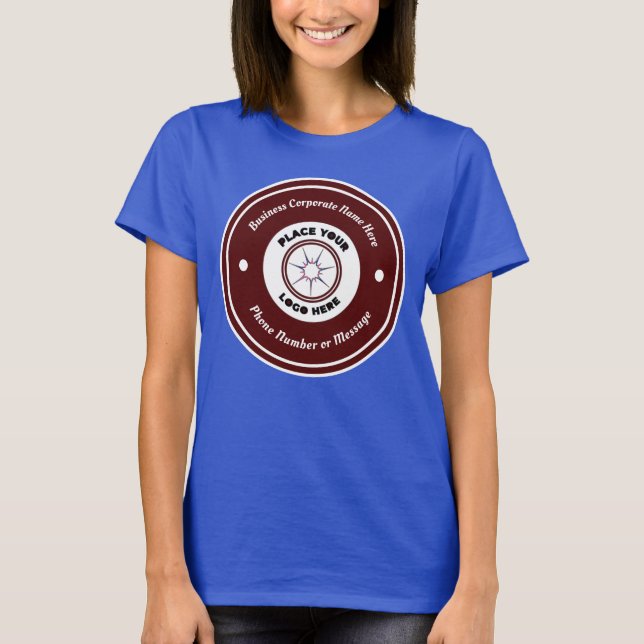 Business Company Employee Staff Logo Personalise  T-Shirt (Front)