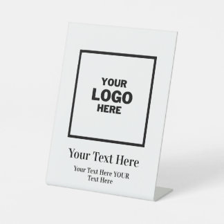 Business company logo brand pedestal sign