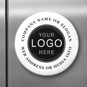 Business Company Logo Brand Photo Black Modern  Magnet