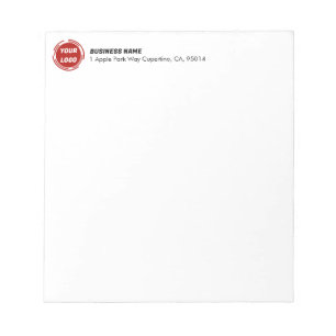 Business Company Logo CUSTOM 5.5" x 6" Notepad