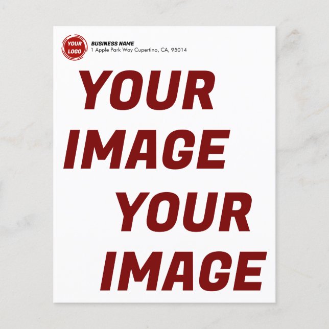 Business Company Logo CUSTOM  Flyer (Front)