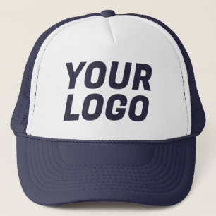 Business Company Logo CUSTOM Navy Trucker Hat