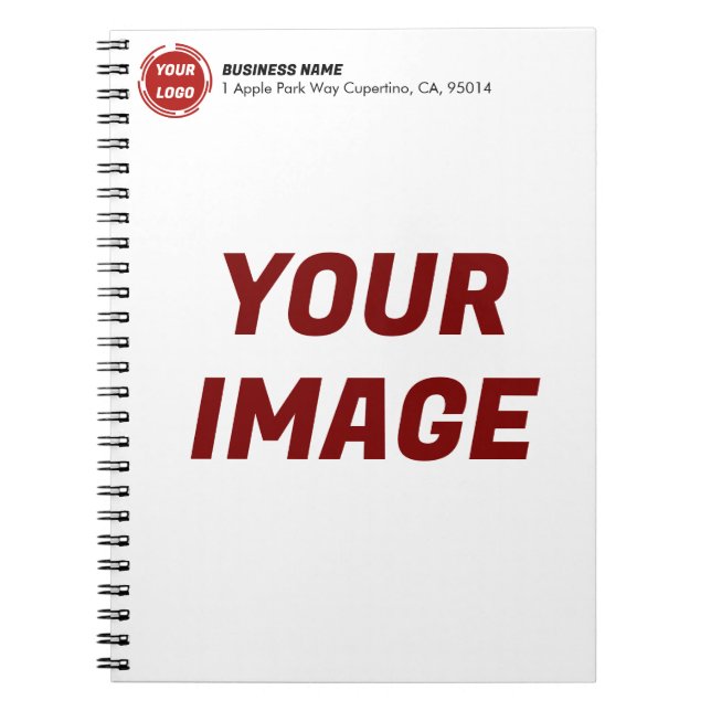 Business Company Logo CUSTOM Notebook (Front)