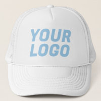 Business Company Logo CUSTOM White and Light Blue