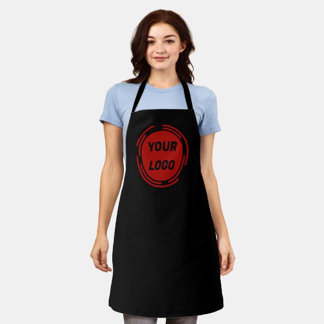 Business Company Logo CUSTOMIZABLE  Apron (Worn)