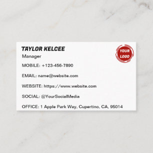 Business Company Logo CUSTOMIZABLE  Card