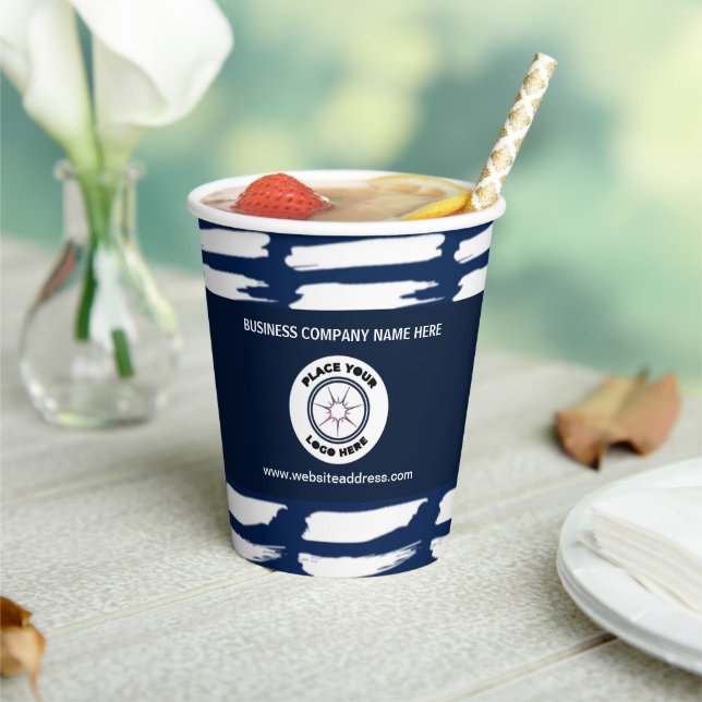 Business Company Logo Employee Custom  Paper Cups (Insitu)