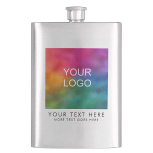 Business Company Logo Here Modern Elegant Template Hip Flask