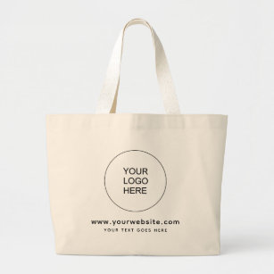 Business Company Logo Here Website Double Sided Large Tote Bag