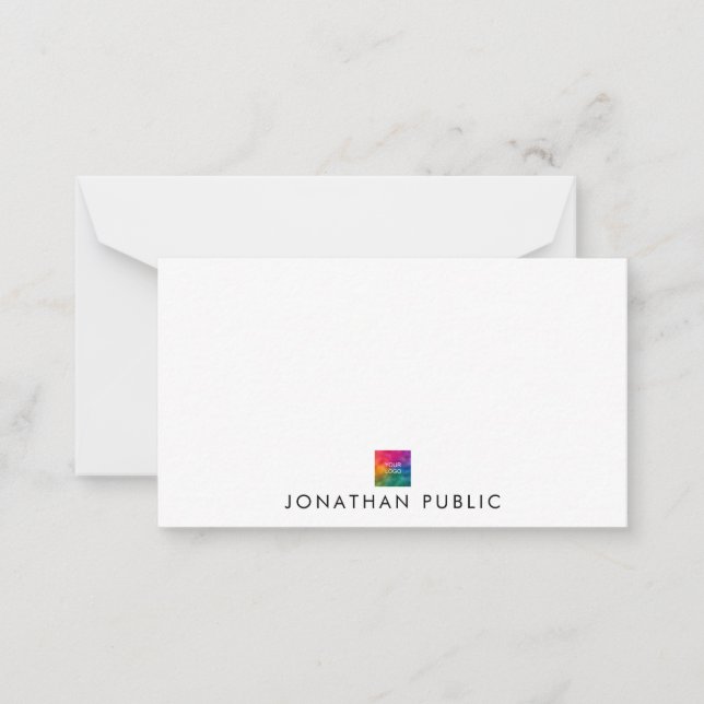 Business Company Logo Here Your Name Simple Card (Front)