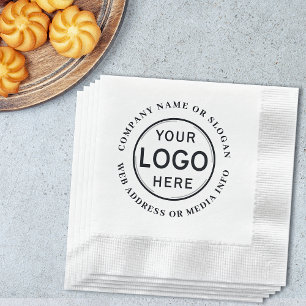 Business Company Logo or Brand Modern Minimal Napkin