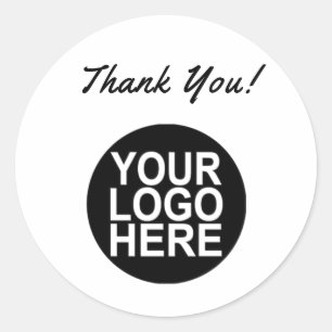 Business Company Logo Professional Classic Round Sticker