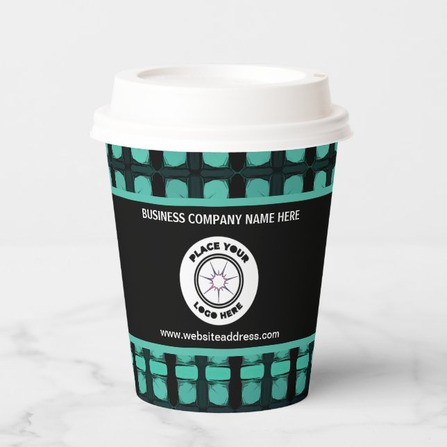 Business Company Logo Promotional Personalise Paper Cups (Front)