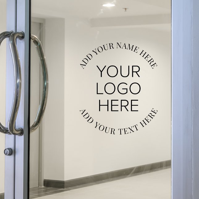 Business Company Logo Round Promotional Window Cling (Creator Uploaded)