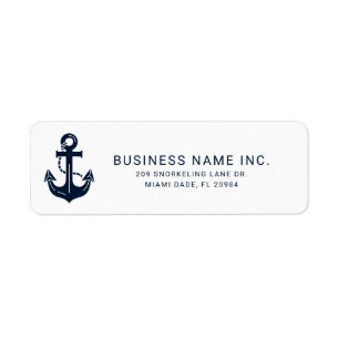 Business Company Nautical Anchor Navy Blue