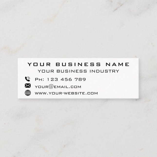 Business Company Promotional Personalised - Modern Mini Business Card (Front)