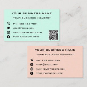 Business Company QR Code Info Professional Design Calling Card