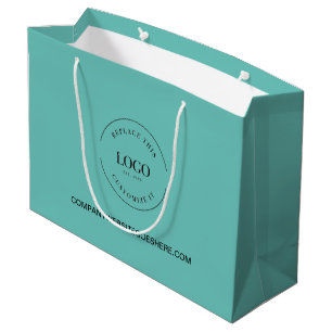  Business Company website Your Logo  Large Teal  Gift Bag