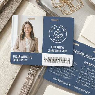 Business Conference Schedule Photo ID Blue Badge