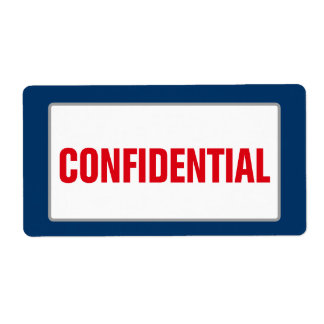 Business CONFIDENTIAL Label (Large)