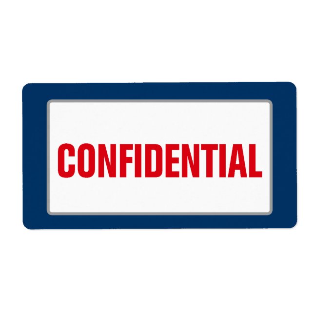 Business CONFIDENTIAL Label (Large) (Front)