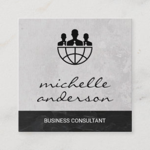 Business Consultant   Corporate   Professional Square Business Card