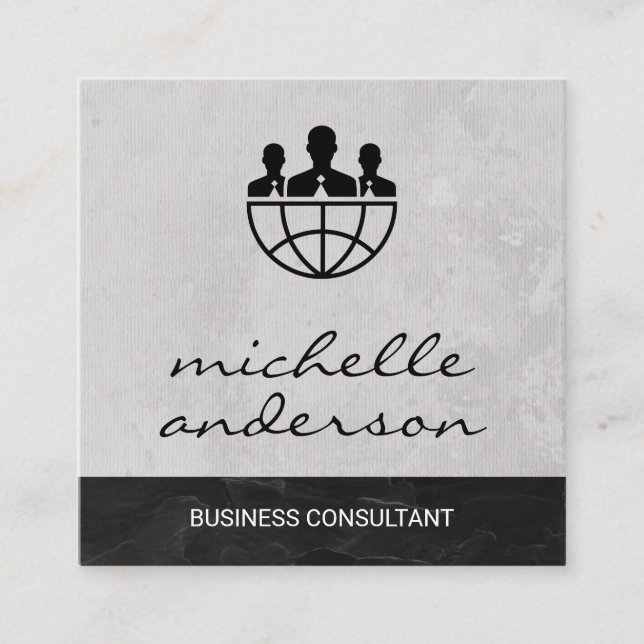 Business Consultant | Corporate | Professional Square Business Card (Front)