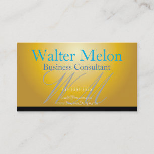 Business Consultant Golden Value Great Budget Business Card