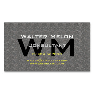 Business Consultant Grey Modern Professional Magnetic Business Card