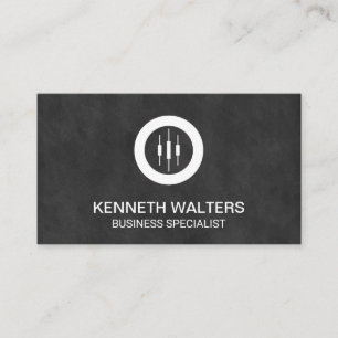 Business Consultant   Investor Stock Trader Logo Business Card