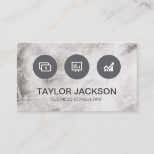 Business Consultant Marble Texture Appointment Card